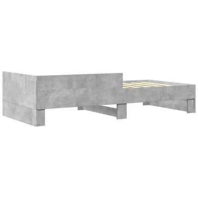 Sängynrunko betoninharmaa 90x190 cm tekninen puu