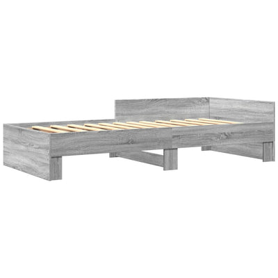 Sängynrunko harmaa Sonoma 75x190 cm tekninen puu
