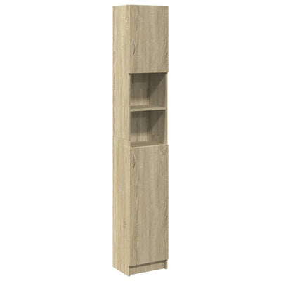 Kylpyhuonekaappi sonoma tammi 32x25,5x190 cm lastulevy