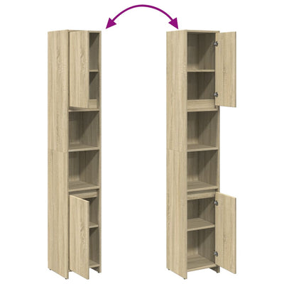 Sonoma tammi kylpyhuonekaappi Oprea 30x30x183,5cm (lastulevy)