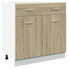 Alalipastokaappi Sonoma-tammi 80x46x81,5 cm lastulevy