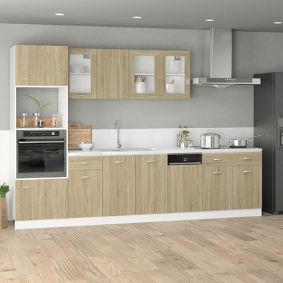 Mikroaaltouunin kaappi Sonoma-tammi 60x57x207 cm lastulevy