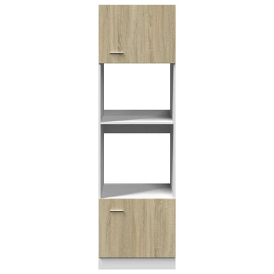 Mikroaaltouunin kaappi Sonoma-tammi 60x57x207 cm lastulevy