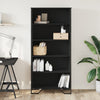 Kirjahylly musta 80x31x169 cm lastulevy