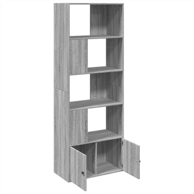 Kirjahylly harmaa Sonoma 70x36x189 cm tekninen puu