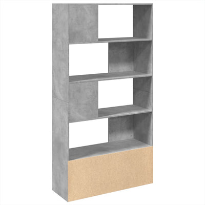 Kirjahylly betoninharmaa 100x36x189 cm tekninen puu