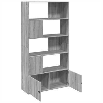 Kirjahylly harmaa Sonoma 100x36x189 cm tekninen puu