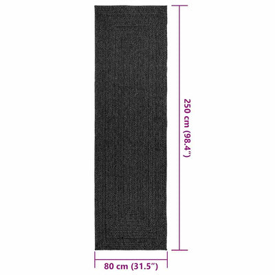 Matto ZIZUR 80x250 cm juuttityyli sisä- ja ulkokäyttöön