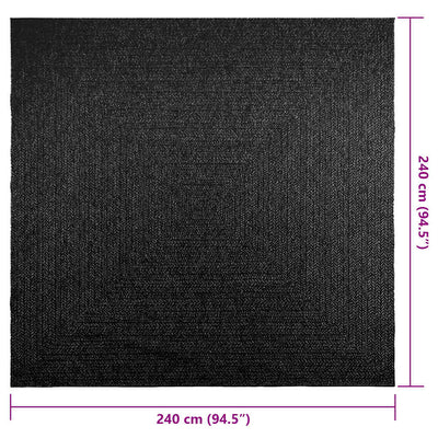 Matto ZIZUR 240x240 cm juuttityyli sisä- ja ulkokäyttöön