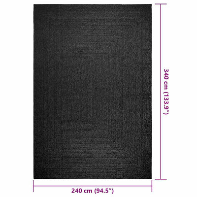 Matto ZIZUR 240x340 cm juuttityyli sisä- ja ulkokäyttöön