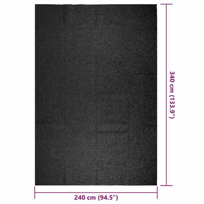 Matto ZIZUR 240x340 cm juuttityyli sisä- ja ulkokäyttöön