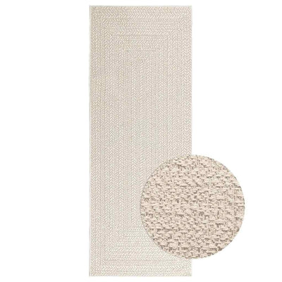 Matto ZIZUR kermainen 80x200cm juuttityyli sisä ja ulkokäyttöön