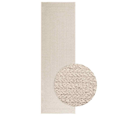 Matto ZIZUR kermainen 80x250cm juuttityyli sisä ja ulkokäyttöön