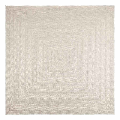 Matto ZIZUR kermainen 240x240 cm juuttityyli sisä ulkokäyttöön
