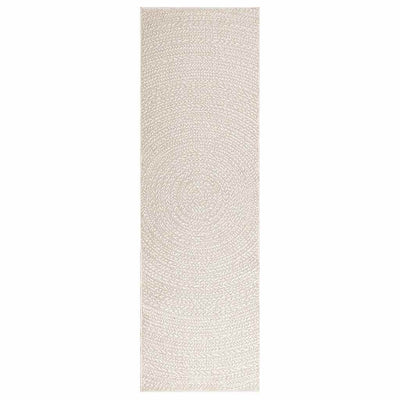 Matto ZIZUR kermainen 80x250 cm juuttityyli sisä ulkokäyttöön