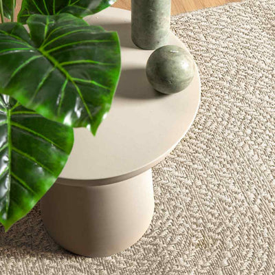 Matto ZIZUR kermainen 100x200 cm juuttityyli sisä ulkokäyttöön