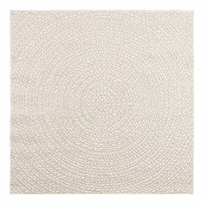 Matto ZIZUR kermainen 120x120 cm juuttityyli sisä ulkokäyttöön