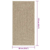 Matto ZIZUR beige 60x110 cm juuttityyli sisä- ja ulkokäyttöön