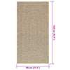 Matto ZIZUR beige 80x150 cm juuttityyli sisä- ja ulkokäyttöön