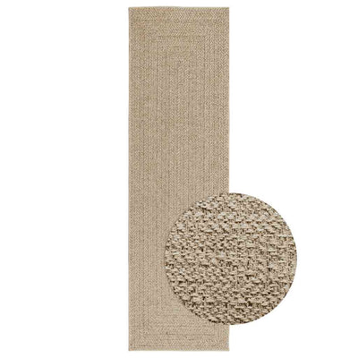 Matto ZIZUR beige 80x250 cm juuttityyli sisä- ja ulkokäyttöön
