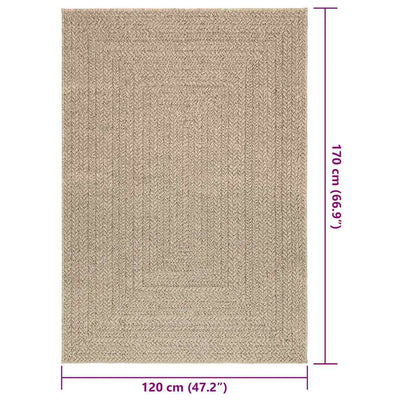 Matto ZIZUR beige 120x170 cm juuttityyli sisä- ja ulkokäyttöön