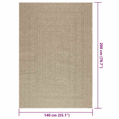 Matto ZIZUR beige 140x200 cm juuttityyli sisä- ja ulkokäyttöön
