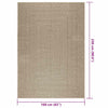 Matto ZIZUR beige 160x230 cm juuttityyli sisä- ja ulkokäyttöön
