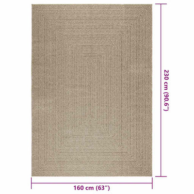 Matto ZIZUR beige 160x230 cm juuttityyli sisä- ja ulkokäyttöön