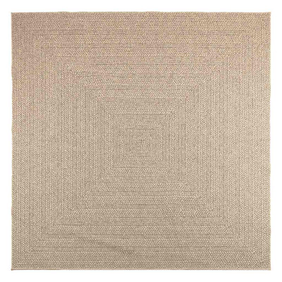 Matto ZIZUR beige 240x240 cm juuttityyli sisä- ja ulkokäyttöön