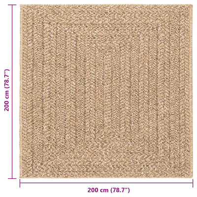 Beige matto zizur Kanesha 240x240cm (juuttityyli sisä- ja ulkokäyttöön)