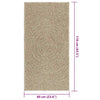 Matto ZIZUR beige 60x110 cm juuttityyli sisä- ja ulkokäyttöön