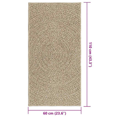 Matto ZIZUR beige 60x110 cm juuttityyli sisä- ja ulkokäyttöön