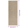 Matto ZIZUR beige 80x200 cm juuttityyli sisä- ja ulkokäyttöön