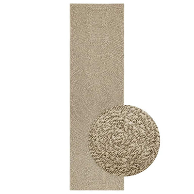 Matto ZIZUR beige 80x250 cm juuttityyli sisä- ja ulkokäyttöön