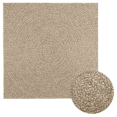 Matto ZIZUR beige 120x120 cm juuttityyli sisä- ja ulkokäyttöön