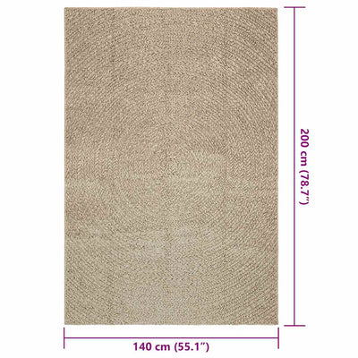 Matto ZIZUR beige 140x200 cm juuttityyli sisä- ja ulkokäyttöön