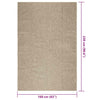 Matto ZIZUR beige 160x230 cm juuttityyli sisä- ja ulkokäyttöön