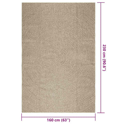 Matto ZIZUR beige 160x230 cm juuttityyli sisä- ja ulkokäyttöön