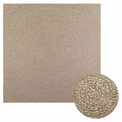 Matto ZIZUR beige 200x200 cm juuttityyli sisä- ja ulkokäyttöön