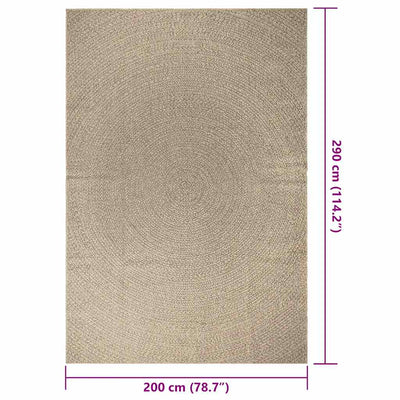 Matto ZIZUR beige 200x290 cm juuttityyli sisä- ja ulkokäyttöön