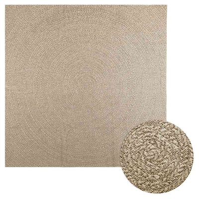 Matto ZIZUR beige 240x240 cm juuttityyli sisä- ja ulkokäyttöön