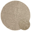 Matto ZIZUR beige Ø 90 cm juuttityyli sisä- ja ulkokäyttöön