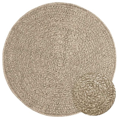 Matto ZIZUR beige Ø 90 cm juuttityyli sisä- ja ulkokäyttöön