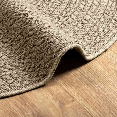 Matto ZIZUR beige Ø 90 cm juuttityyli sisä- ja ulkokäyttöön