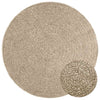 Matto ZIZUR beige Ø 120 cm juuttityyli sisä- ja ulkokäyttöön