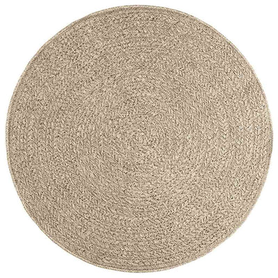 Matto ZIZUR beige Ø 120 cm juuttityyli sisä- ja ulkokäyttöön