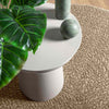 Matto ZIZUR beige Ø 120 cm juuttityyli sisä- ja ulkokäyttöön