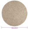 Matto ZIZUR beige Ø 120 cm juuttityyli sisä- ja ulkokäyttöön