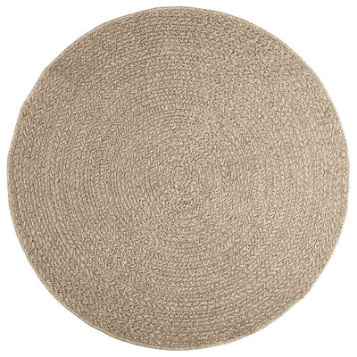 Matto ZIZUR beige Ø 160 cm juuttityyli sisä- ja ulkokäyttöön