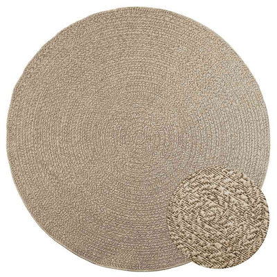 Matto ZIZUR beige Ø 200 cm juuttityyli sisä- ja ulkokäyttöön